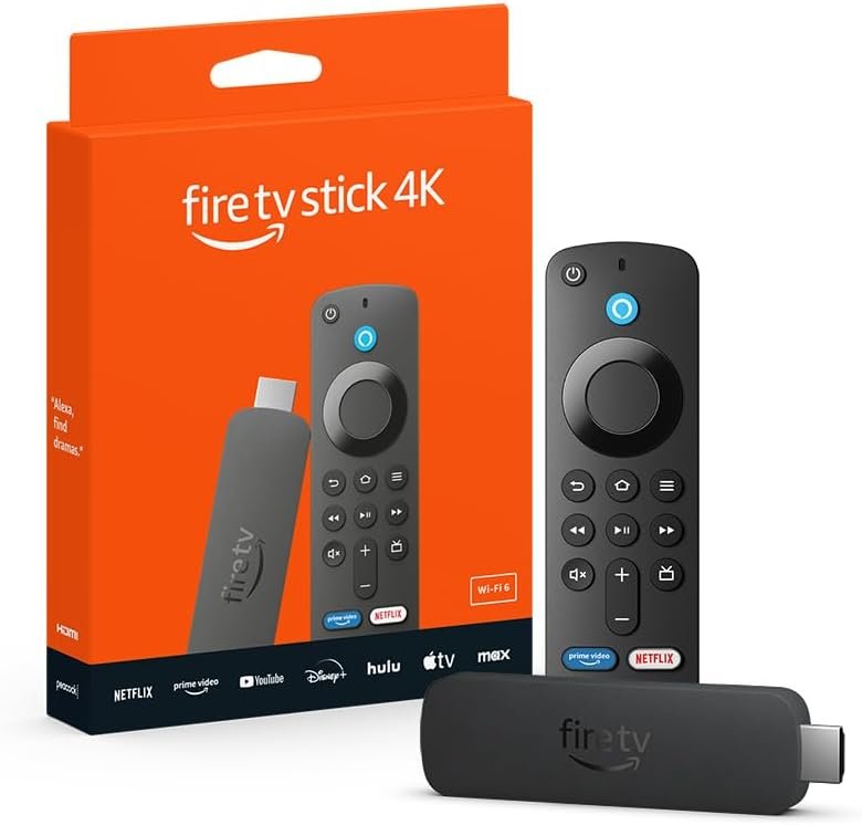 Amazon Fire TV Stick 4K (newest model) with AI-powered Fire TV Search, Wi-Fi 6, stream over 1.5 million movies and shows, free  live TV