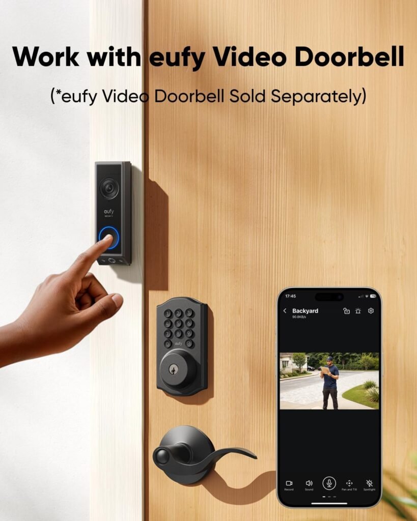 eufy Smart Lock C30, Keyless Entry Door Lock, Built-in WiFi Deadbolt, Smart Lock for Front Door, No Bridge Required, Easy Installation, App Remote Control, Auto Lock