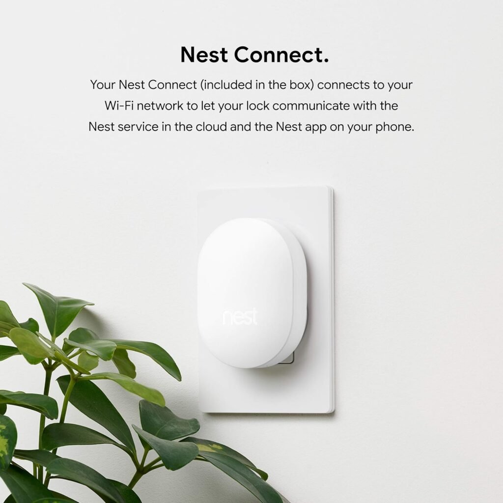 Google Nest x Yale Lock - Tamper-Proof Smart Lock for Keyless Entry - Keypad Deadbolt Lock for Front Door - Satin Nickel