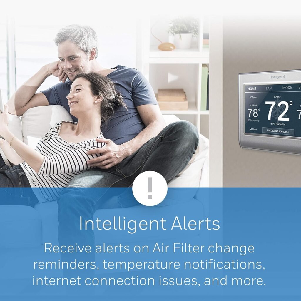 Honeywell Home RTH9585WF1004 Wi-Fi Smart Color Thermostat, 7 Day Programmable, Touch Screen, Energy Star, Alexa Ready, Gray