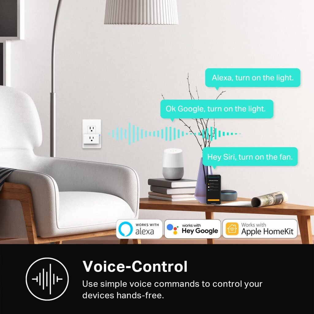 Kasa Smart Plug Ultra Mini 15A, Smart Home Wi-Fi Outlet Works with Alexa, Google Home  IFTTT, No Hub Required, UL Certified, 2.4G WiFi Only, 2 Count (Pack of 1)(EP10P2) , White