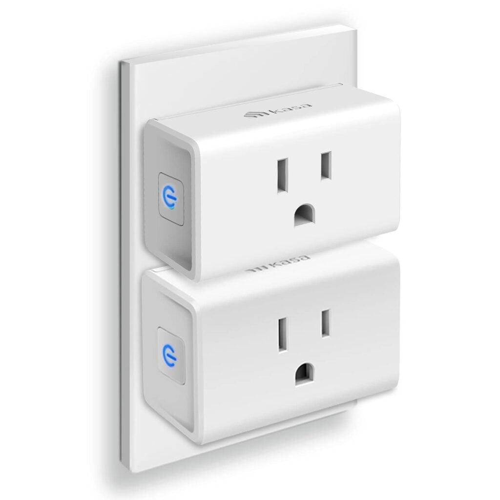 Kasa Smart Plug Ultra Mini 15A, Smart Home Wi-Fi Outlet Works with Alexa, Google Home  IFTTT, No Hub Required, UL Certified, 2.4G WiFi Only, 2 Count (Pack of 1)(EP10P2) , White