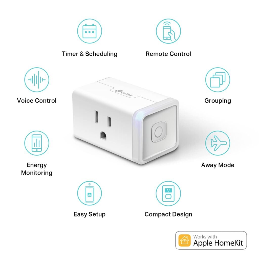Kasa Smart Plug Ultra Mini 15A, Smart Home Wi-Fi Outlet Works with Alexa, Google Home  IFTTT, No Hub Required, UL Certified, 2.4G WiFi Only, 2 Count (Pack of 1)(EP10P2) , White