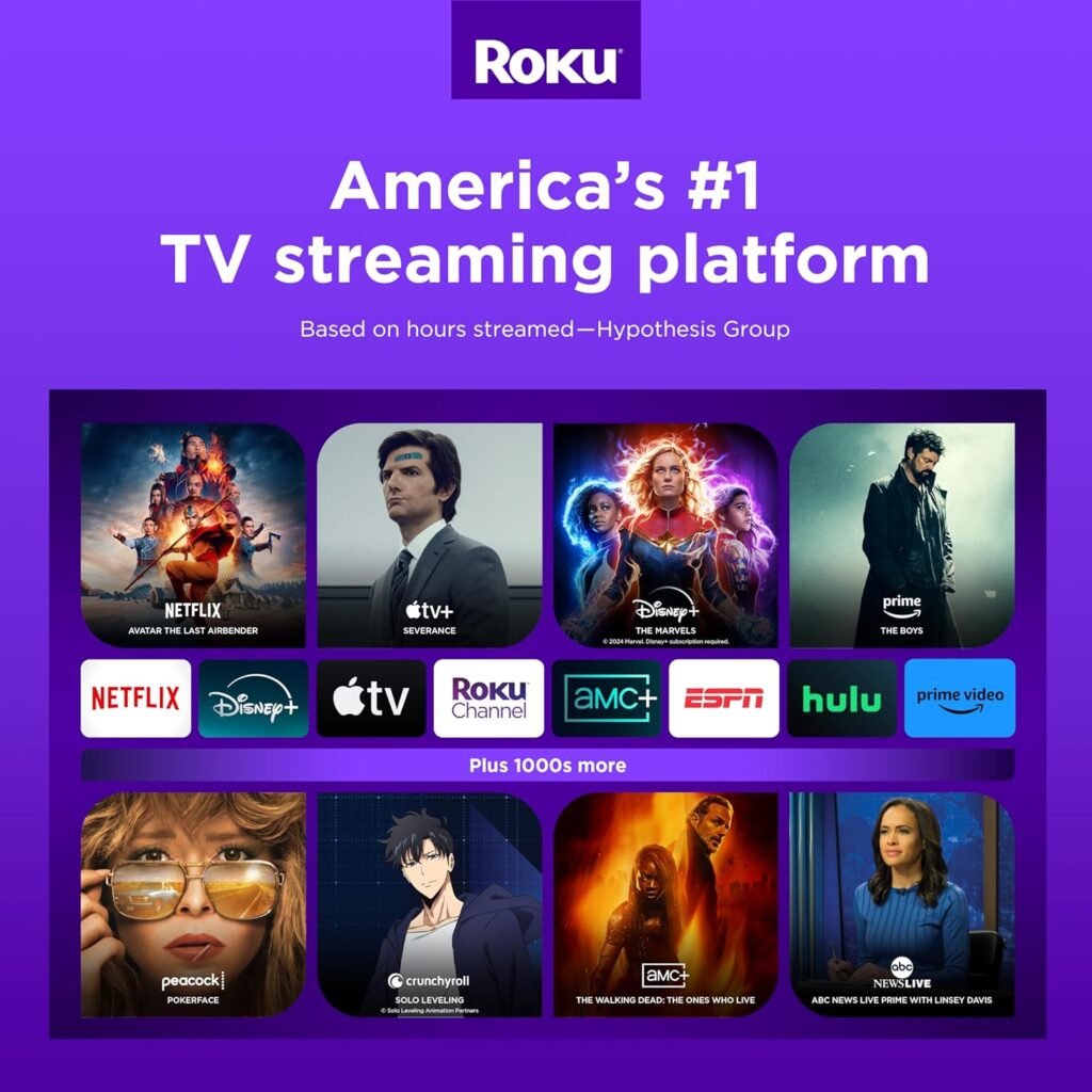 Roku Streaming Stick 4K | Portable Roku Streaming Device 4K/HDR/Dolby Vision, Roku Voice Remote, Free  Live TV