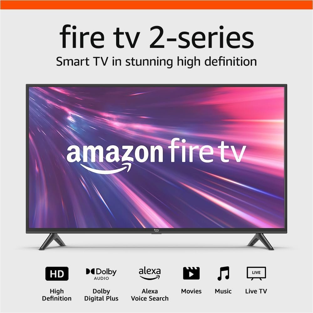 Amazon Fire TV 40 2-Series (newest model), HD smart TV with Fire TV Alexa Voice Remote, stream live TV without cable