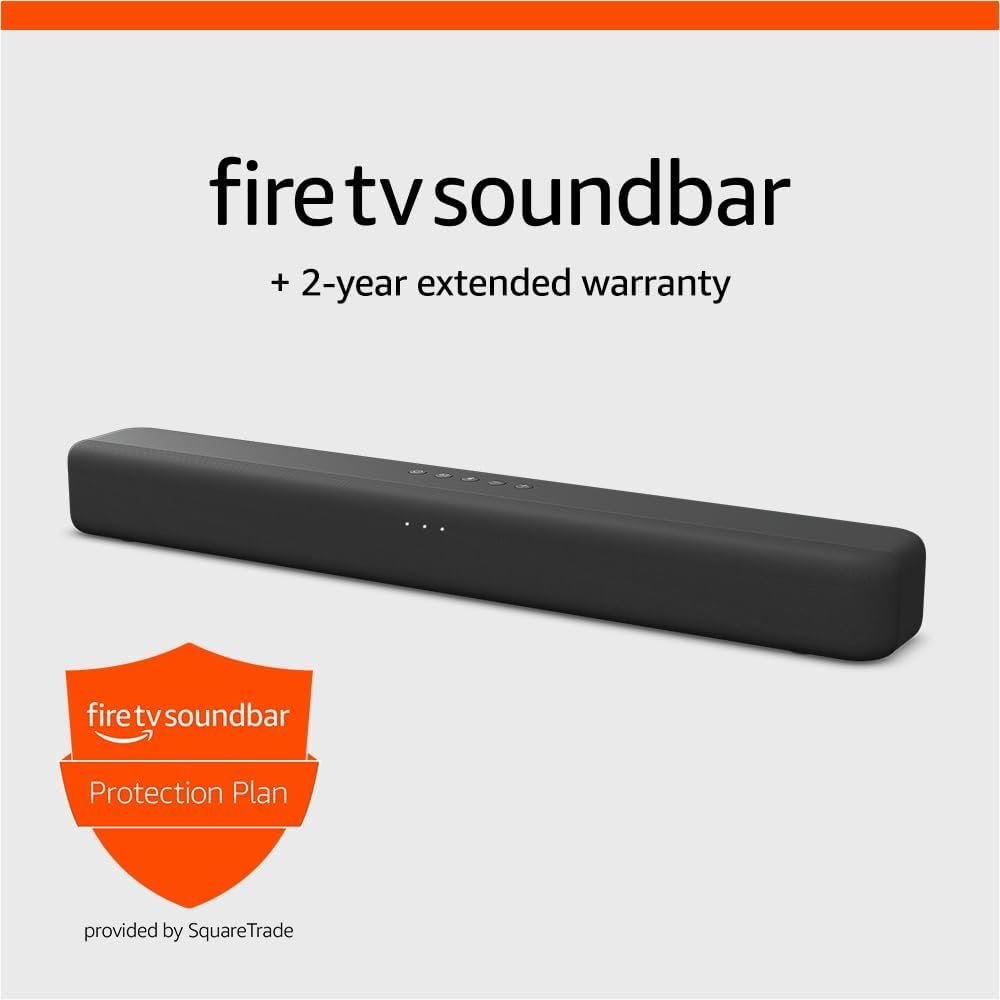 Amazon Fire TV Soundbar, 2.0 speaker with DTS Virtual:X and Dolby Audio, Bluetooth connectivity