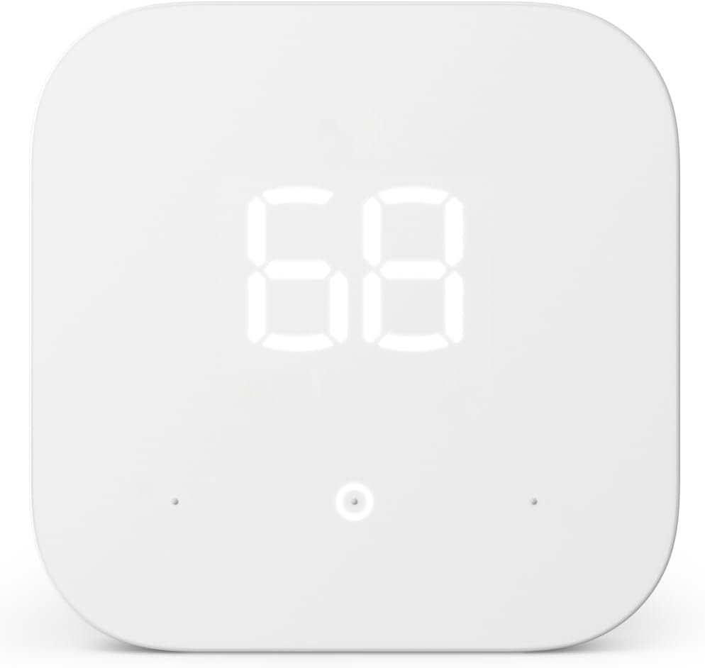 Amazon Smart Thermostat – Save money and energy - Works with Alexa and Ring - C-wire required