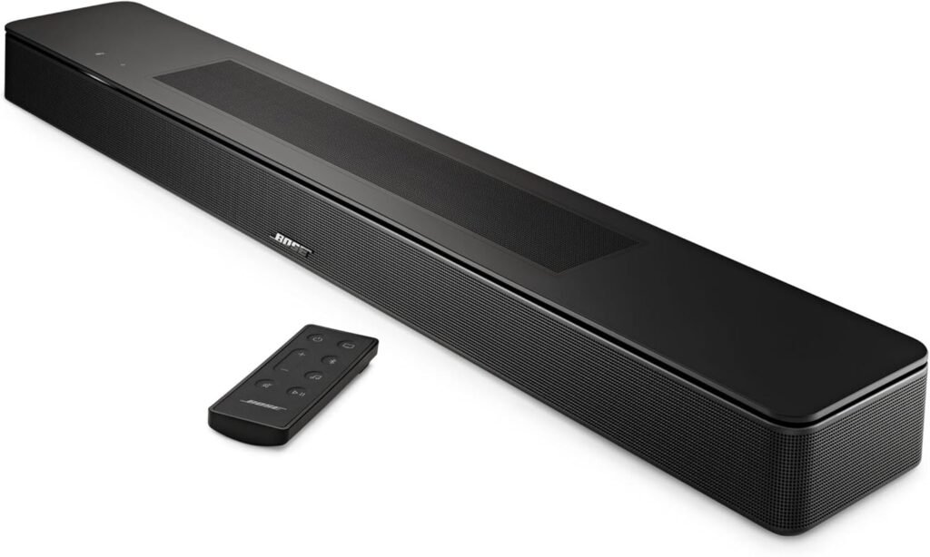 Bose New Smart Dolby Atmos Soundbar, Bluetooth Soundbar Speaker with Voice Control and Amazon Alexa Built-in, Works with Google Assistant Capabilities, Black