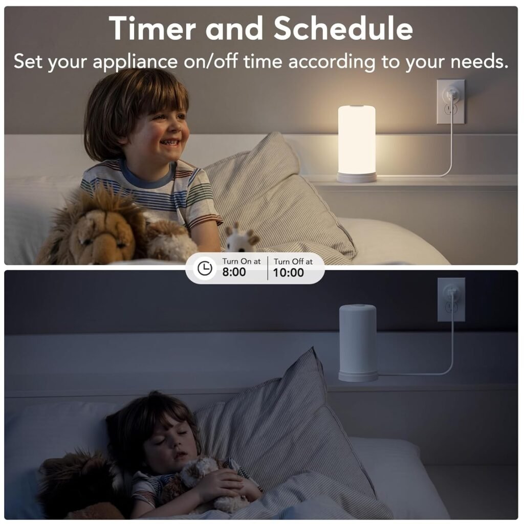 EIGHTREE Smart Plug, Smart Home WiFi Outlet Works with Alexa  Google Home, Smart Socket with Remote Control  Timer Function, 2.4GHz WiFi Only, 4 Packs