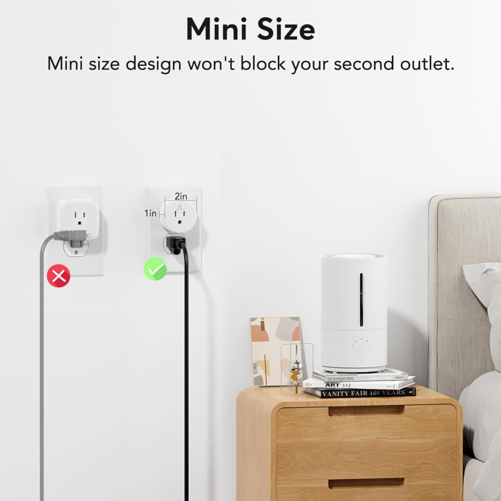 EIGHTREE Smart Plug, Smart Home WiFi Outlet Works with Alexa  Google Home, Smart Socket with Remote Control  Timer Function, 2.4GHz WiFi Only, 4 Packs