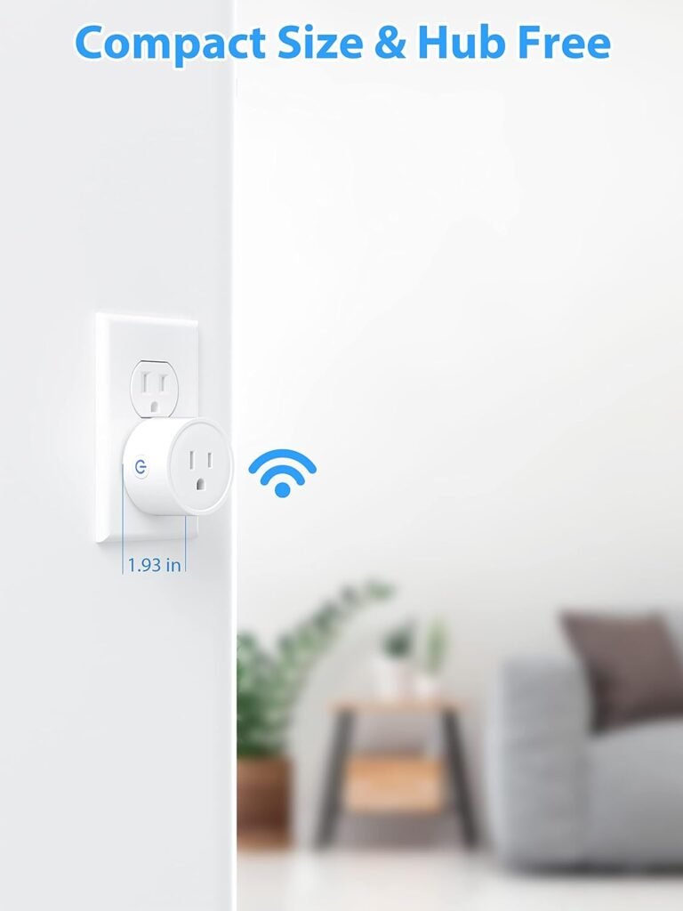 EIGHTREE Smart Plug, Smart Plugs That Compatible with Alexa and Google Home, Compatible with SmartThings, Smart Outlet with WiFi Remote Control and Timer Function, 2.4GHz Wi-Fi Only, 4 Packs