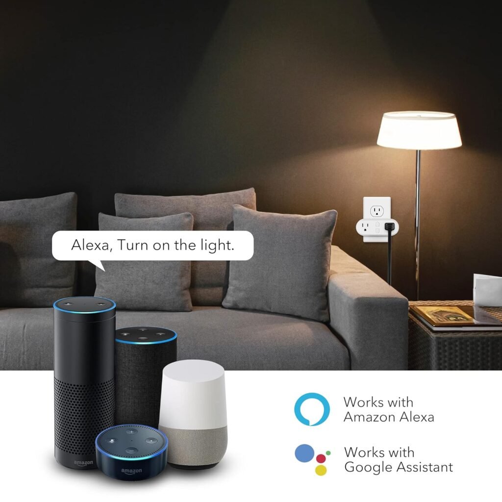 HBN Smart Plug Mini 15A, WiFi Smart Outlet Works with Alexa, Google Home Assistant, Remote Control with Timer Function, No Hub Required, ETL Certified, 2.4G WiFi Only, 4-Pack