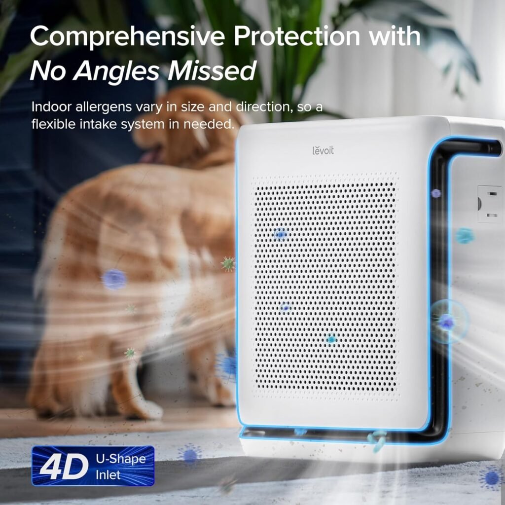 LEVOIT Air Purifiers for Home Large Room Up to 1800 Ft² in 1 Hr with Washable Filters, Air Quality Monitor, Smart WiFi, HEPA Sleep Mode for Allergies, Pet Hair, Pollen in Bedroom, Vital 200S-P, White