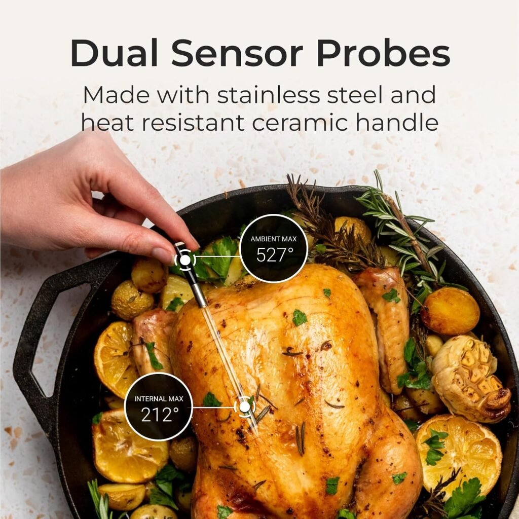 MEATER Block: WiFi Smart Wireless Meat Thermometer | 4 Probes, Long Range | Perfect for BBQ, Oven, Grill, Kitchen, Smoker, Air Fryer | Apple Watch, Alexa Compatible | iOS  Android App