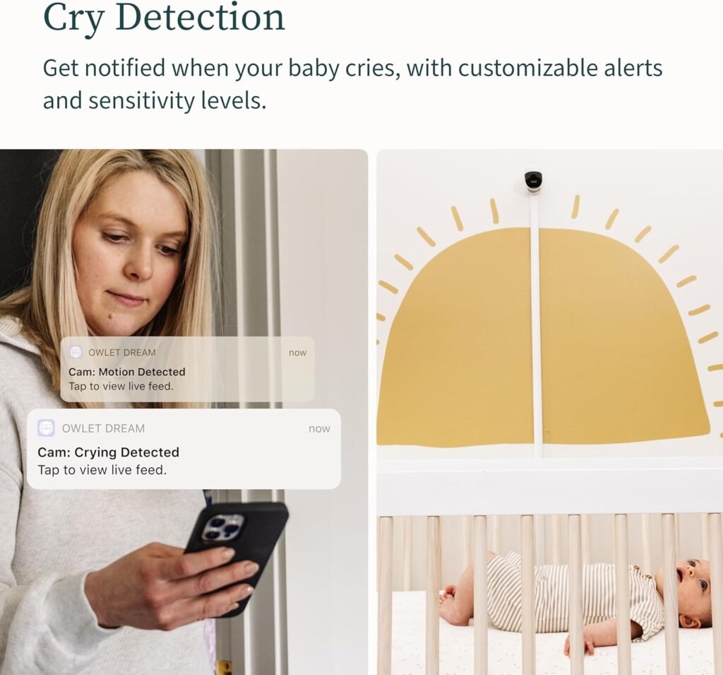 Owlet Cam 2 - Smart Baby Monitor Camera - Stream Secure HD Video and Audio with Night Vision, 4X Zoom, Wide Angle View and Sound, Motion and Cry Notifications - Bedtime Blue