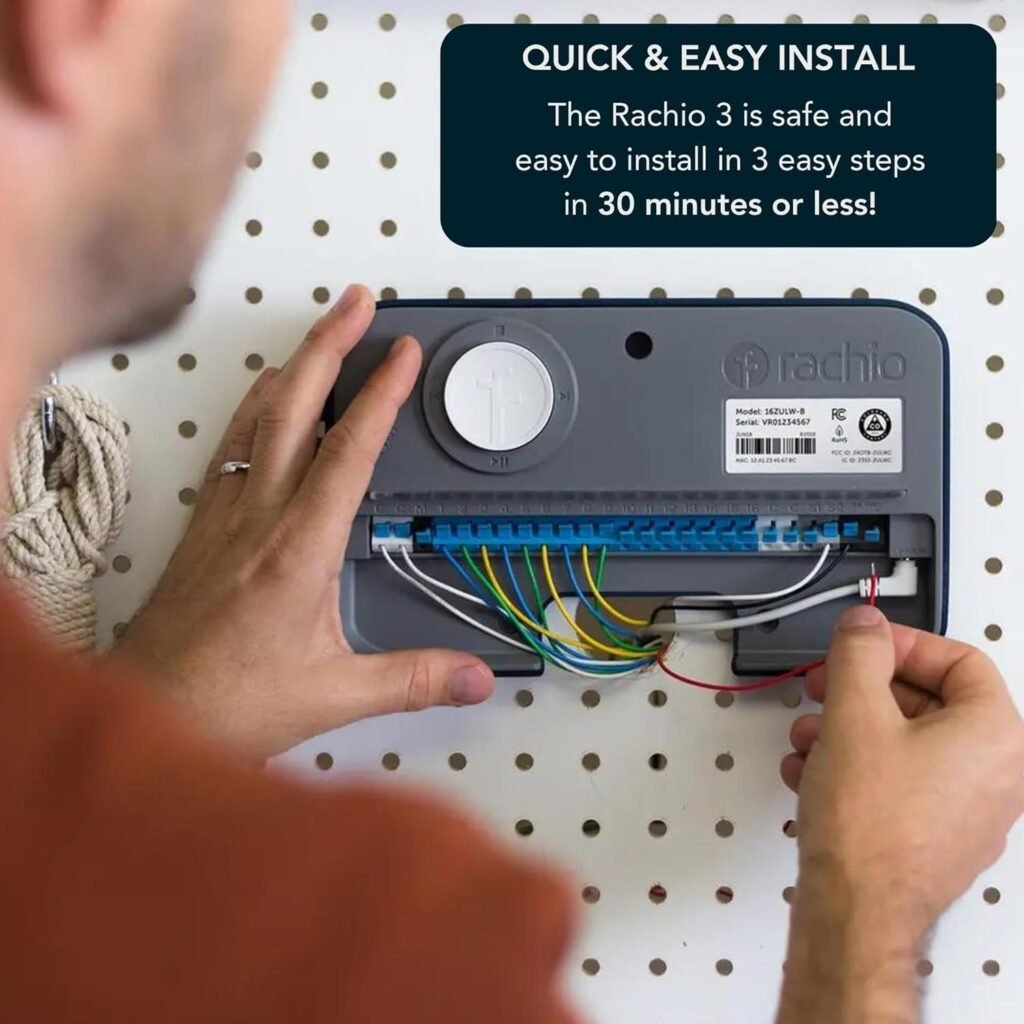 Rachio 3rd Gen: Smart 4-Zone Sprinkler Controller, App Enabled Automated Water Scheduling, Alexa Compatible, DIY Simple  Fast Install