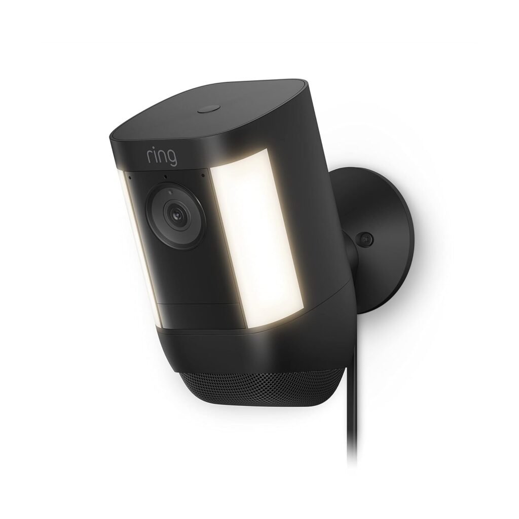 Ring Spotlight Cam Pro, Battery | 3D Motion Detection, Two-Way Talk with Audio+, and Dual-Band Wifi (2022 release) - White