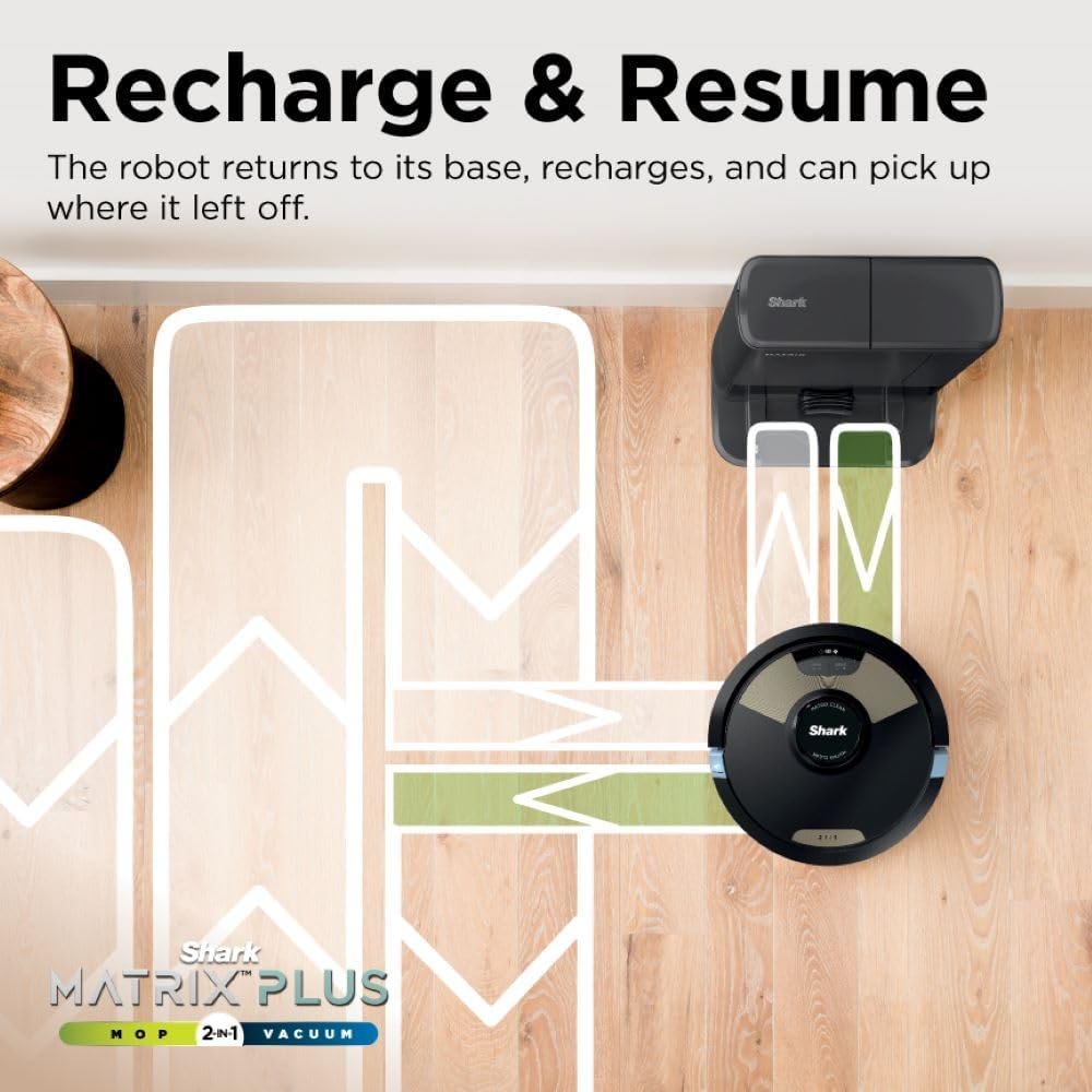 Shark AV2501S AI Ultra Robot Vacuum, with Matrix Clean, Home Mapping, 30-Day Capacity HEPA Bagless Self Empty Base, Perfect for Pet Hair, Wifi, Dark Grey