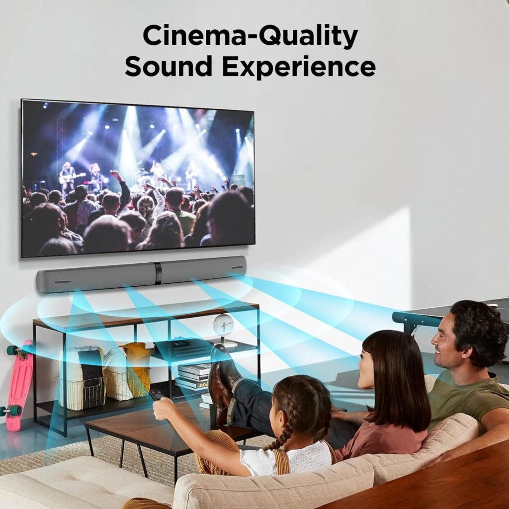 Sound Bar, 90W Sound Bar for Smart TV, Bluetooth Soundbar with Wired  Wireless Connect, Dynamic Volume Boost, ARC/Optical/AUX Cables  Remote, 2 in 1 Detachable Soundbar for TV