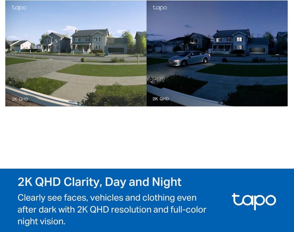 TP-Link Tapo Smart Video Doorbell Camera Wireless with Chime, 2K with Full Color Night Vison  Spotlights, No Monthly Fee, Ring Call, 160° Ultra-Wide View, Free AI Detection, Local Storage (D210)