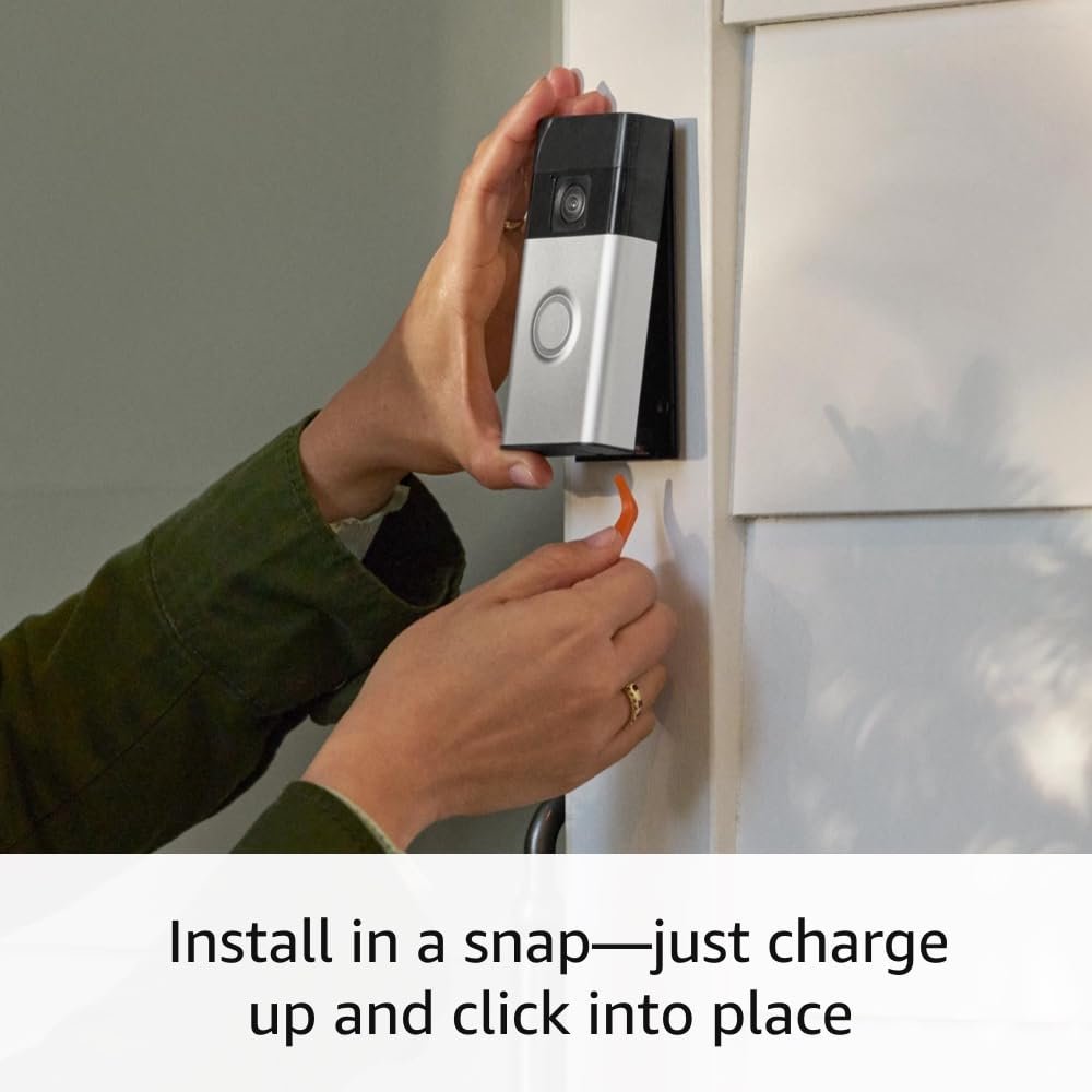 All-new Ring Battery Doorbell with Ring Spotlight Cam Plus Battery (Black)