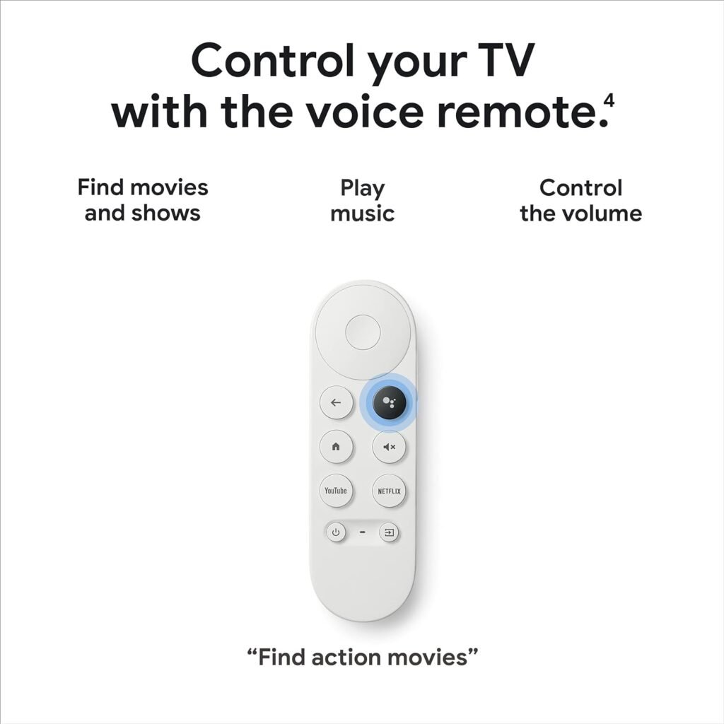 Chromecast with Google TV (4K)- Streaming Stick Entertainment on Your TV with Voice Search - Watch Movies, Shows, and Live TV in 4K HDR - Sky Blue with Accessories