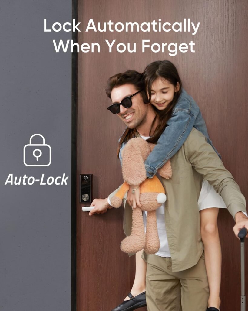 eufy Security Smart Lock S230, Keyless Fingerprint Lock for Front Door, Easy Installation, Built-in Wi-Fi, Reliable App for Remote Access, One-Year Battery Life, BHMA Certified, IP65 Weatherproof