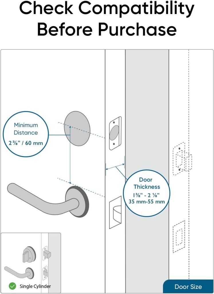 eufy Security Smart Lock S230, Keyless Fingerprint Lock for Front Door, Easy Installation, Built-in Wi-Fi, Reliable App for Remote Access, One-Year Battery Life, BHMA Certified, IP65 Weatherproof