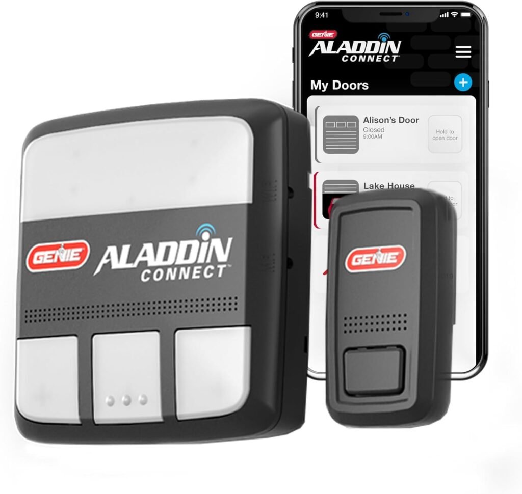 Genie Aladdin Connect - WiFi Smart Garage Door Opener–Monitor, Open and Close from Anywhere with Smartphone (iPhone or Android) Compatible with Amazon Alexa  Google Assistant (Item Ships in Box)