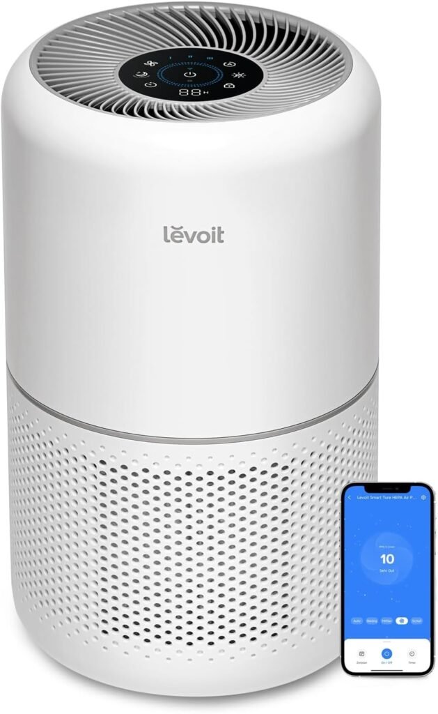 LEVOIT Air Purifiers for Home Bedroom, Smart WiFi, HEPA Sleep Mode for Home Large Room, Quiet Cleaner for Pet Hair, Allergies, Dust, Smoke, Pollon, White Noise, Alexa Control, Core300S-P, White LEVOIT Air Purifiers for Home Bedroom, Smart WiFi, HEPA Sleep Mode for Home Large Room, Quiet Cleaner for Pet Hair, Allergies, Dust, Smoke, Pollon, White Noise, Alexa Control, Core300S-P, White