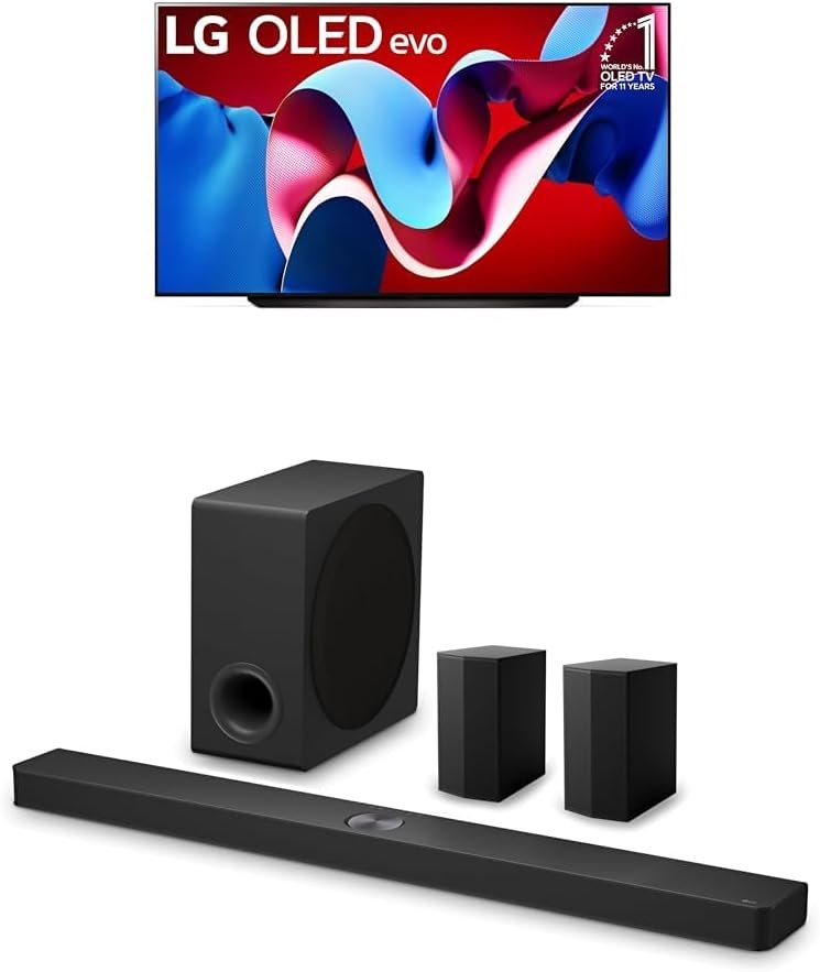 LG 65-Inch Class OLED evo C4 Series Smart TV 4K Processor Flat Screen with Magic Remote AI-Powered with Alexa Built-in (OLED65C4PUA, 2024)