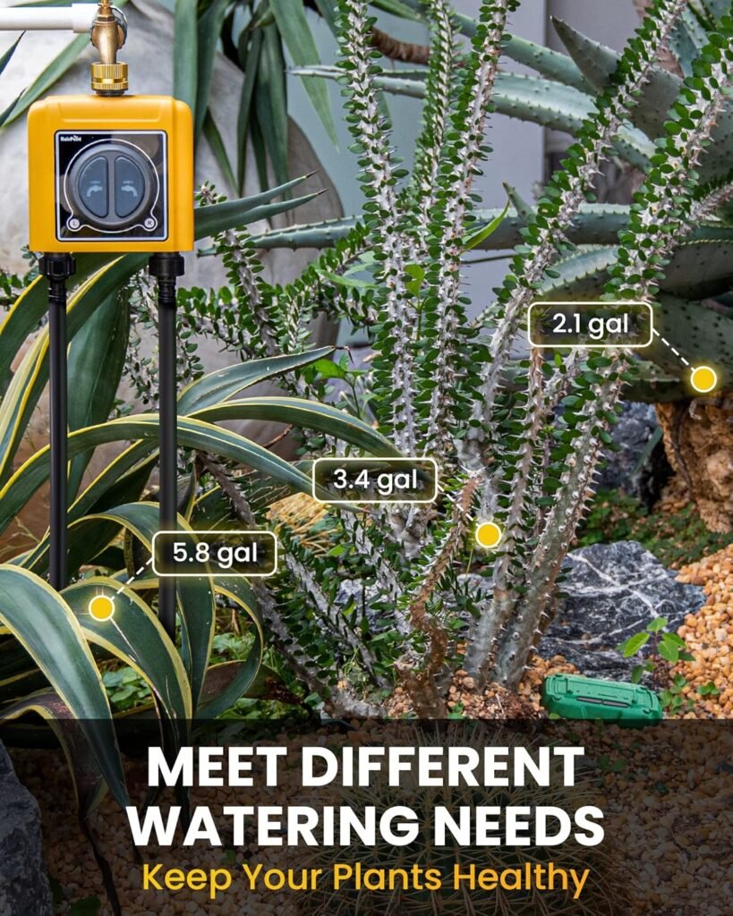 RAINPOINT Sprinkler Timer, WiFi Hose Timer, Smart Water Timer for Garden, Drip Irrigation Controller System with Wi-Fi Hub Automatic Manual Watering, Alexa APP Voice Control, V2