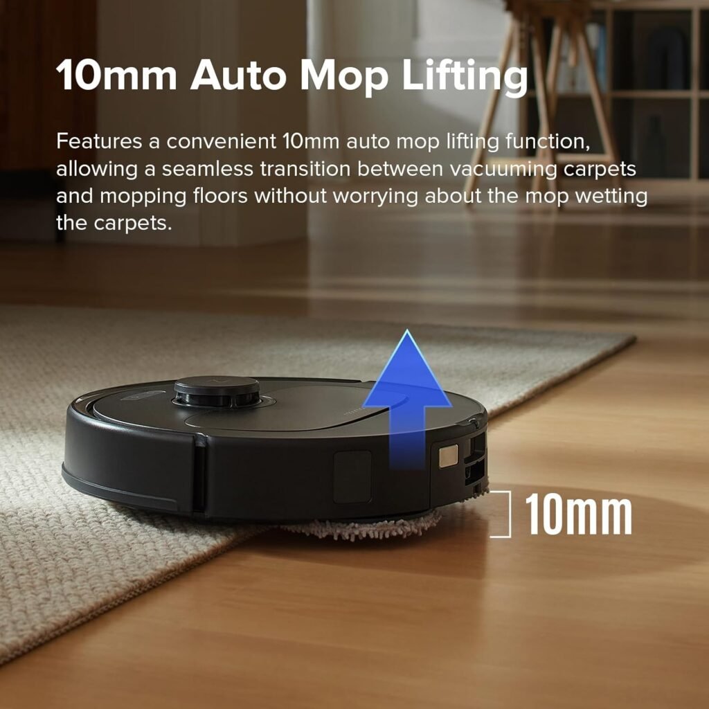 roborock Qrevo S Robot Vacuum and Mop, Self-Drying, Auto Mop Washing, 7000Pa Suction, Self-Emptying  Refilling, 10mm Mop Lifting, 200RPM Spinning Mops, Smart Obstacle Avoidance, White