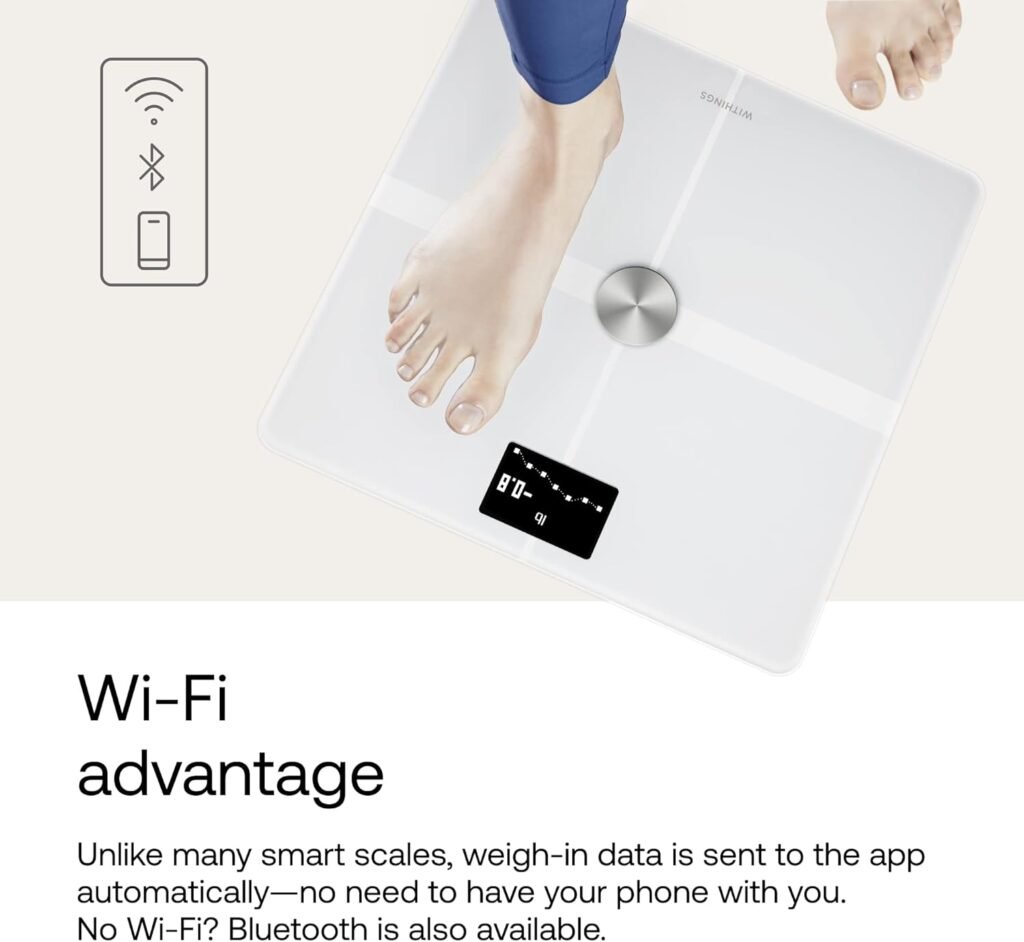 WITHINGS Body Smart - Accurate Scale for Body Weight and Fat Percentage, Body Composition Wi-Fi and Bluetooth, Baby Weight Smart Scale Apple Compatible, Bathroom Scale,FSA/HSA