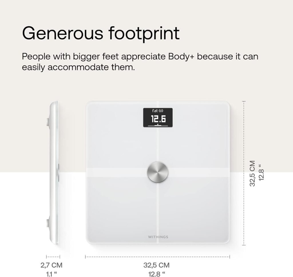 WITHINGS Body Smart - Accurate Scale for Body Weight and Fat Percentage, Body Composition Wi-Fi and Bluetooth, Baby Weight Smart Scale Apple Compatible, Bathroom Scale,FSA/HSA