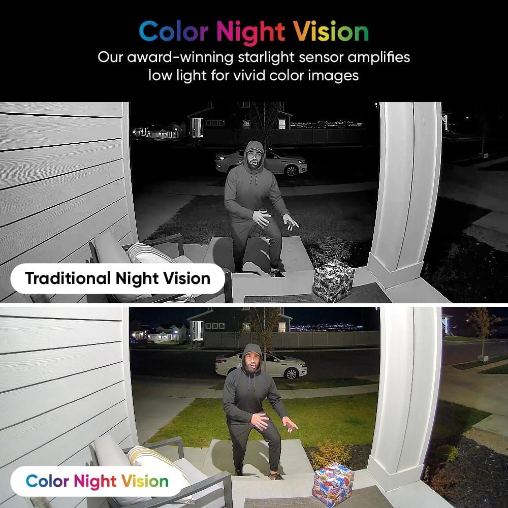 WYZE Video Doorbell v2, Wired, 2K Video, Two-Way Audio, Color Night Vision, Works with Existing Chime and IP65 Weather Resistant, Compatible with Alexa  Google Assistant, Black