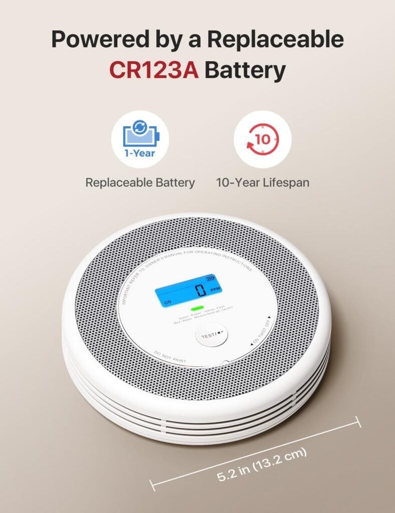 X-Sense Smart Smoke Detector and Carbon Monoxide Detector with Voice Location, Wi-Fi Smoke Detector Carbon Monoxide Detector Combo with Real-Time App Notifications, XP0A-iR, 1-Pack