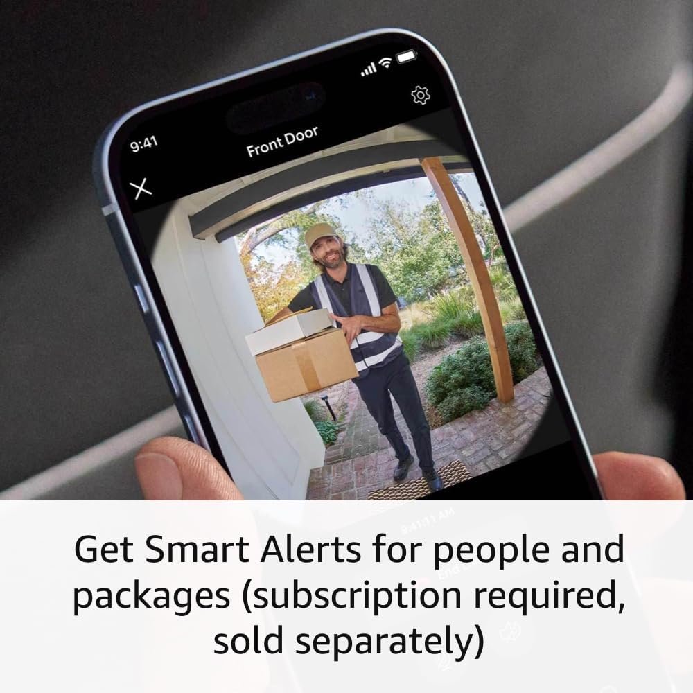 All-new Ring Battery Doorbell, Head-to-Toe Video, Live View with Two-Way Talk, and Motion Detection  Alerts (2024 release), Venetian Bronze