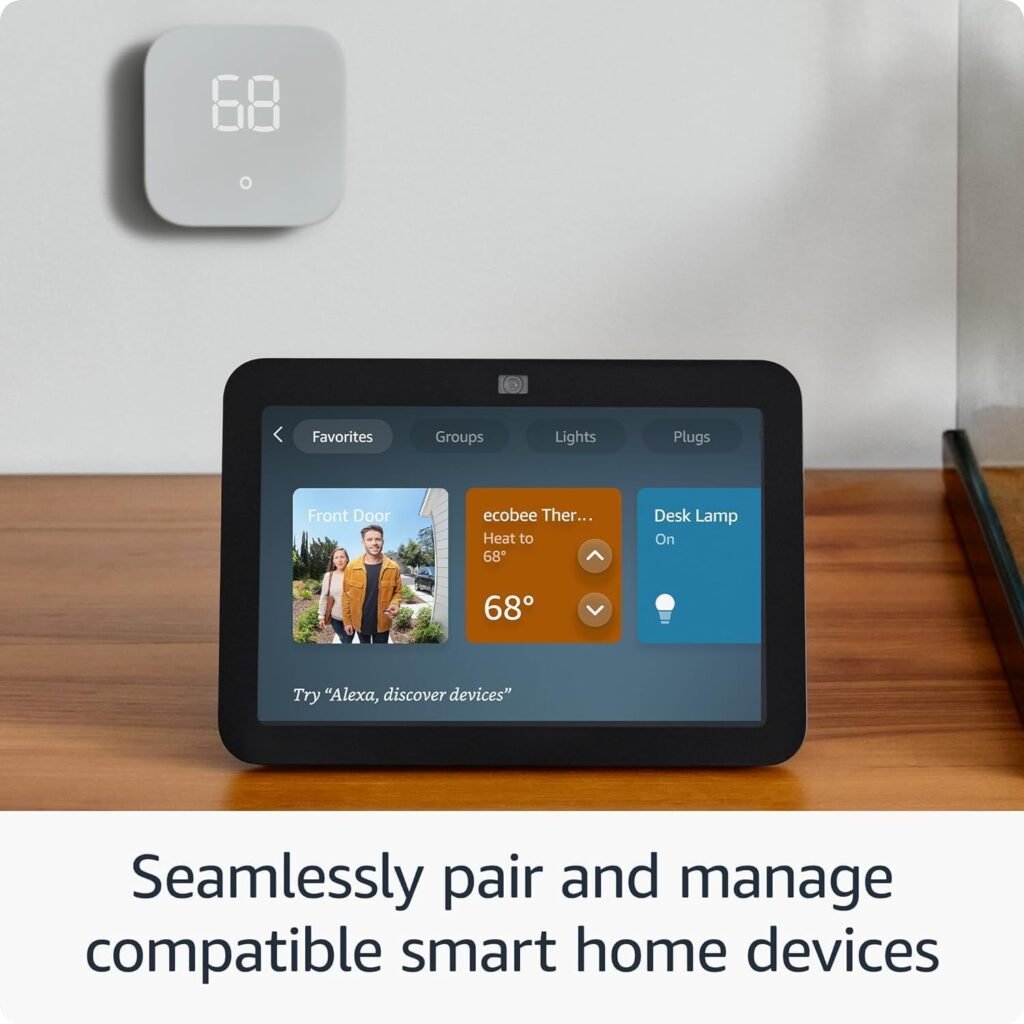 Echo Show 8 (3rd Gen, 2023 release) with Adjustable Stand with USB-C Charging Port | Charcoal