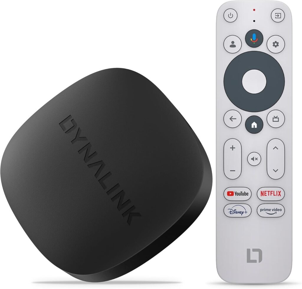Google TV Box, 4K UHD Smart Streaming Media Player with Voice Remote Control  HDMI Cable, 2GB DDR4+16GB eMMC, Support 2.4G/5G Dual WiFi  Bluetooth 5.0, HRD 10+