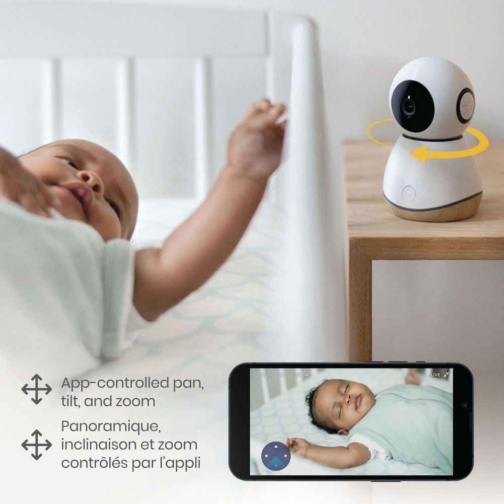 Safety 1ˢᵗ 360° Smart Baby Monitor: 1080p HD, PTZ, Day/Night Vision, Cry Detection, Two-Way Talk, Lullabies, Google Home  Amazon Alexa, Multi-Monitor, Secure Cloud/SD, iOS  Android, Echo