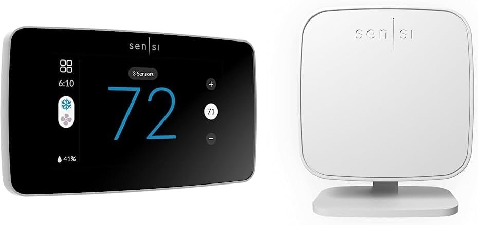 Sensi Touch 2 Smart Thermostat with Touchscreen Color Display, 100 Years of Expertise, Programmable, Wi-Fi, Data Privacy, Easy DIY, Works with Alexa, Energy Star Certified, ST76, C-Wire Required