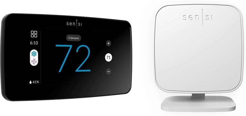 Sensi Touch 2 Smart Thermostat with Touchscreen Color Display, 100 Years of Expertise, Programmable, Wi-Fi, Data Privacy, Easy DIY, Works with Alexa, Energy Star Certified, ST76, C-Wire Required