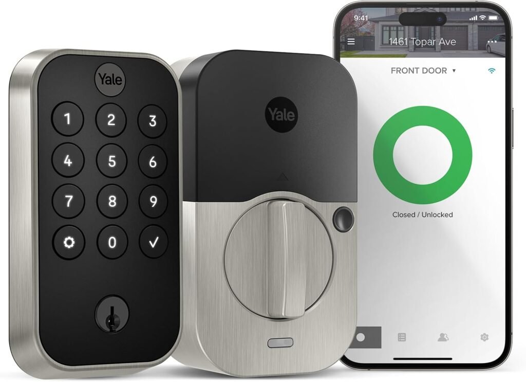 Yale Security Assure Lock 2 with Wi-Fi, Keypad Smart Lock with Back-Up Key in Satin Nickel - YRD410-WF1-619