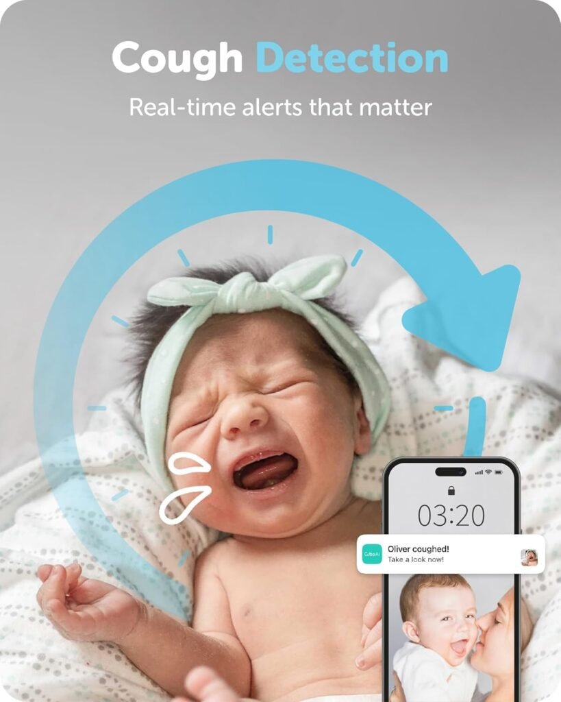 CuboAi Plus Smart Baby Monitor: Sleep Safety Alerts for Covered Face, Danger Zone  Sleep Analytics - 1080p HD Night Vision Camera, 2 Way Audio, Cry  Temperature Detection (Incl. 3 Stand Options)