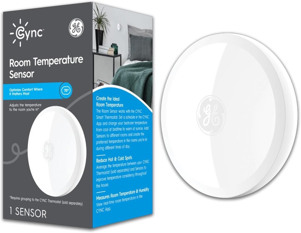 Cync GE Smart Thermostat for Home, Energy Star Certified, Smart Home Programmable WiFi Thermostat, Works with Amazon Alexa and Google Home, Digital Touch Screen, Black