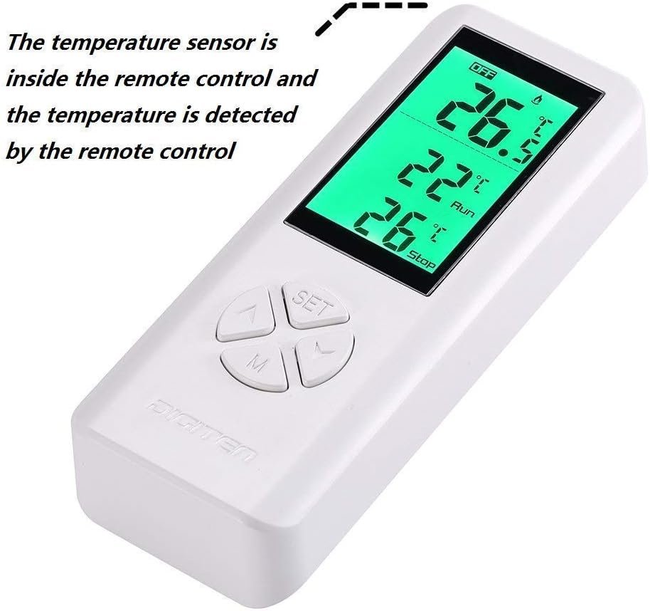 DIGITEN Wireless Thermostat Plug in Digital Temperature Controller Outlet Programmable Thermostat with Build-in Temperature Sensor Remote Control Greenhouse Thermostat Outlet Plug for Heater