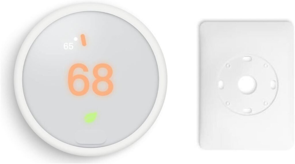 Google Nest Thermostat - Programmable Smart Learning Thermostat with Easy Installation and Trim Kit Bundle, White