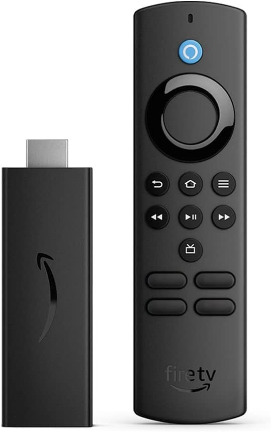 Like-New Fire TV Stick Lite, free and live TV, Alexa Voice Remote Lite, smart home controls, HD streaming