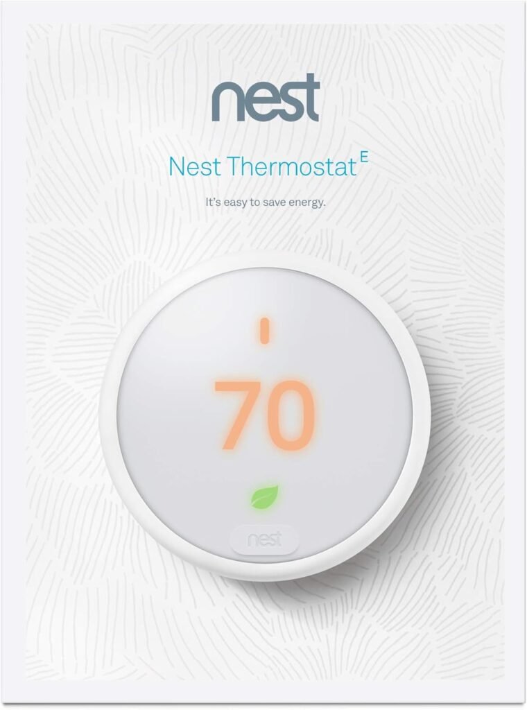 Nest Thermostat E Programmable Smart Thermostat for Home, App Controlled via Wifi, Programmable, Compatible with Alexa and Google Assistant, Frosted White Color (T4002ES)